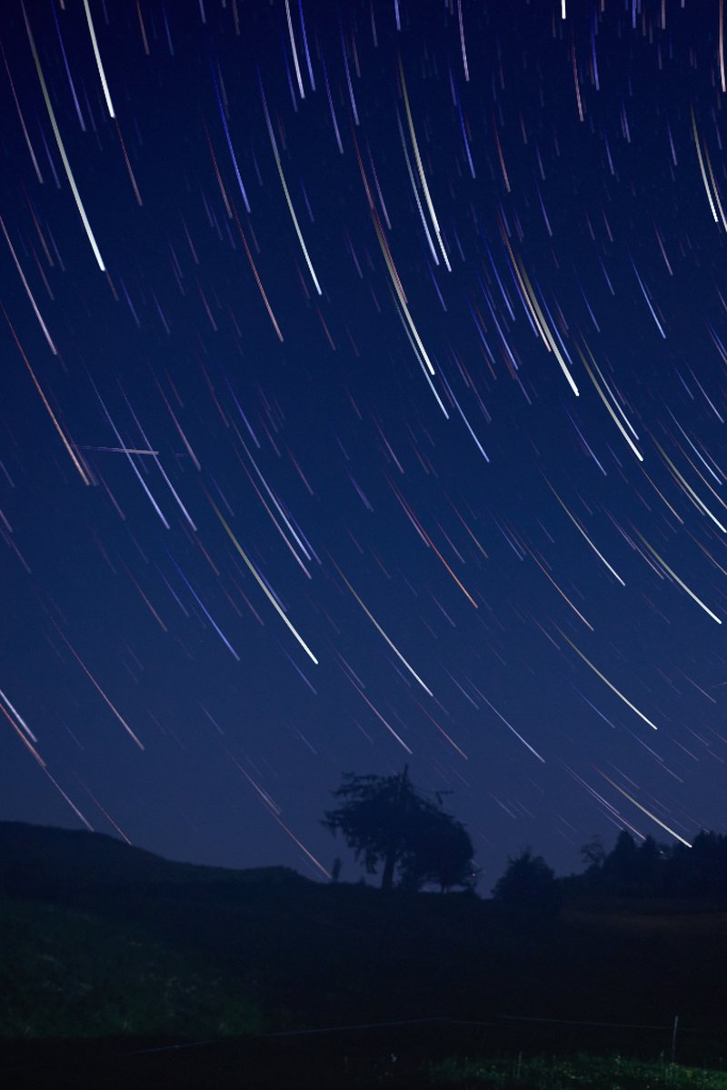 fotografie de noapte startrails